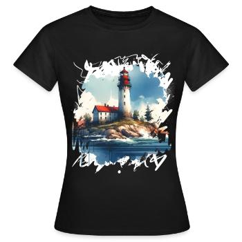 phare - T-shirt Femme - noir - Devant - AI Model Female 172 dark (172cm)