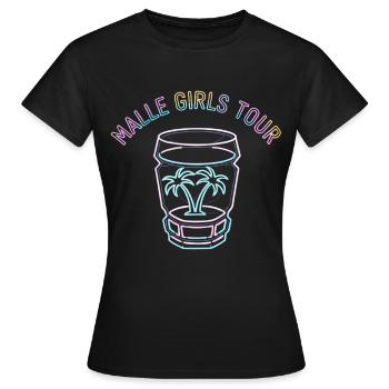 Malle Girls Tour Party - Women's T-Shirt - black - Front - AI Model Female 172 dark (172cm)