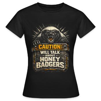 Honey Badger Honey Badger Animal - Women's T-Shirt - black - Front - AI Model Female 172 dark (172cm)