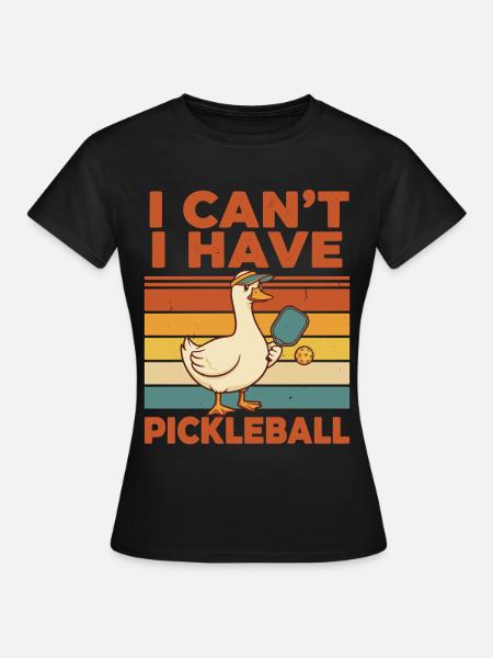 Pickleball-lustiger Pickleball-Pickleball - Frauen T-Shirt - Schwarz
