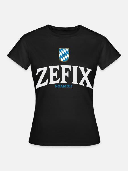 BayernWappen ZEFIX Logo - Frauen T-Shirt - Schwarz