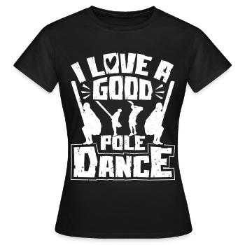 Jeux du Festival des Highlands écossais Pole Dance Caber - T-shirt Femme - noir - Devant - AI Model Female 172 dark (172cm)