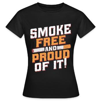 Ex non-fumeur, fumeur, sans fumée et fier - T-shirt Femme - noir - Devant - AI Model Female 172 dark (172cm)