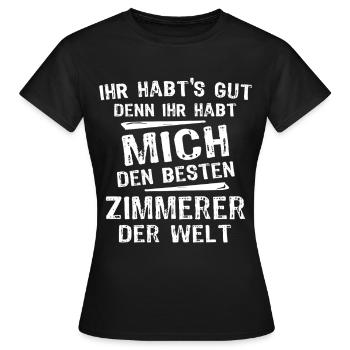 Zimmerer - Frauen T-Shirt - Schwarz - Vorne - AI Model Female 172 dark (172cm)