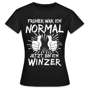 Winzer - Frauen T-Shirt - Schwarz - Vorne - AI Model Female 172 dark (172cm)