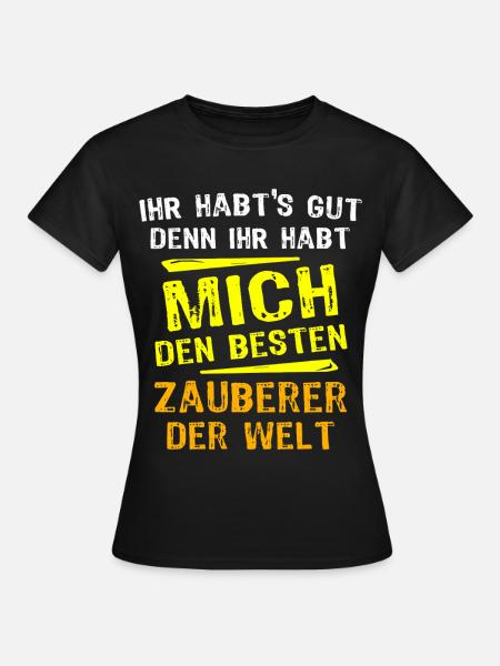 Zauberer Geschenk - Frauen T-Shirt - Schwarz
