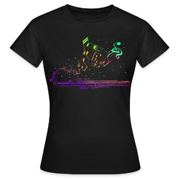Fosse, section de percussions de marimbistes - T-shirt Femme - noir - Devant - AI Model Female 172 dark (172cm)