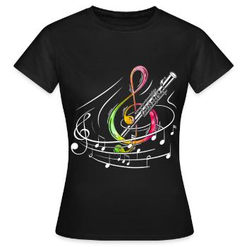 Marimbiste Musicien de percussion de pratique - T-shirt Femme - noir - Devant - AI Model Female 172 dark (172cm)