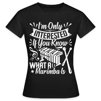  Marimba Player Percussion Instrument Musician - Women's T-Shirt - black - Front - AI Model Female 172 dark (172cm)