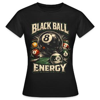 8-Ball Billard - Frauen T-Shirt - Schwarz - Vorne - AI Model Female 172 dark (172cm)