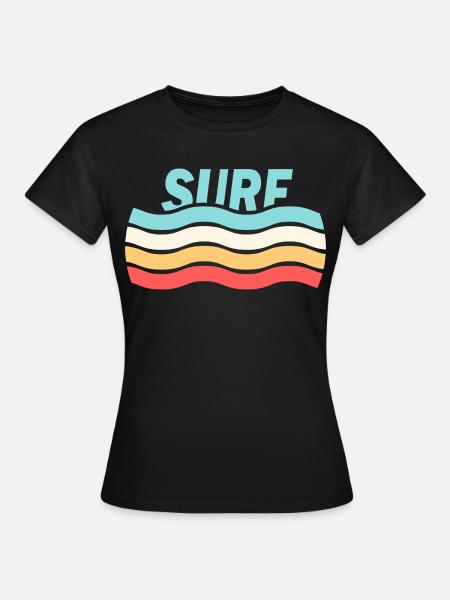 Surf - Frauen T-Shirt - Schwarz