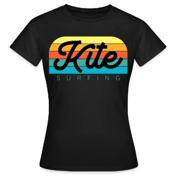Kitesurfer Kiteboard Kitesurfen Kitesurf - Frauen T-Shirt - Schwarz - Vorne - AI Model Female 172 dark (172cm)