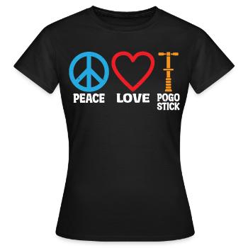  Pogo Stick Jumper Bouncing Champion Pogo Stick - Women's T-Shirt - black - Front - AI Model Female 172 dark (172cm)