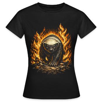 Honey Badger Honey Badger Animal - Women's T-Shirt - black - Front - AI Model Female 172 dark (172cm)