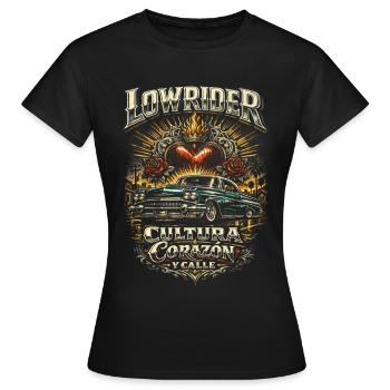 Lowrider Auto Cultura Corazon Y Calle - Frauen T-Shirt - Schwarz - Vorne - AI Model Female 172 dark (172cm)