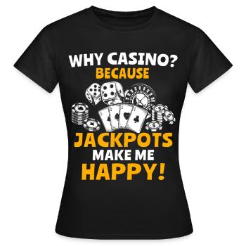 Jeu Casino Casino - T-shirt Femme - noir - Devant - AI Model Female 172 dark (172cm)