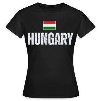 Drapeau hongrois, patriote hongrois - T-shirt Femme - noir - Devant - AI Model Female 172 dark (172cm)