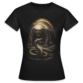 Honey Badger Honey Badger Animal - Women's T-Shirt - black - Front - AI Model Female 172 dark (172cm)