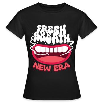 Non-fumeur, ex-fumeur, haleine fraîche - T-shirt Femme - noir - Devant - AI Model Female 172 dark (172cm)