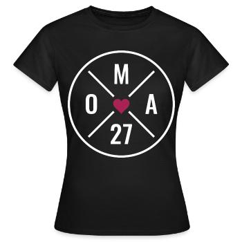 Granny 27 Heart - Women's T-Shirt - black - Front - AI Model Female 172 dark (172cm)