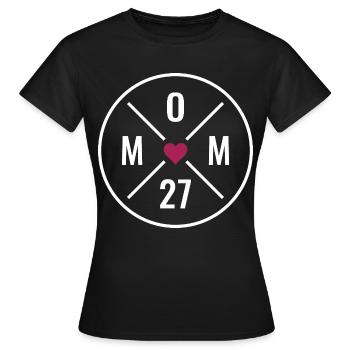 Mama 2027 Herz - Frauen T-Shirt - Schwarz - Vorne - AI Model Female 172 dark (172cm)