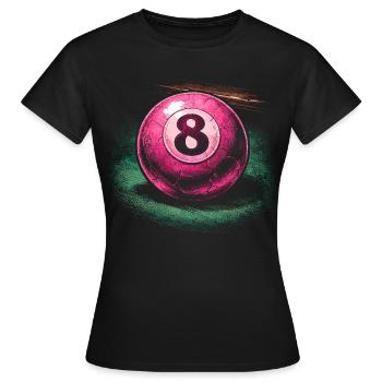 8-Ball Billard - Frauen T-Shirt - Schwarz - Vorne - AI Model Female 172 dark (172cm)