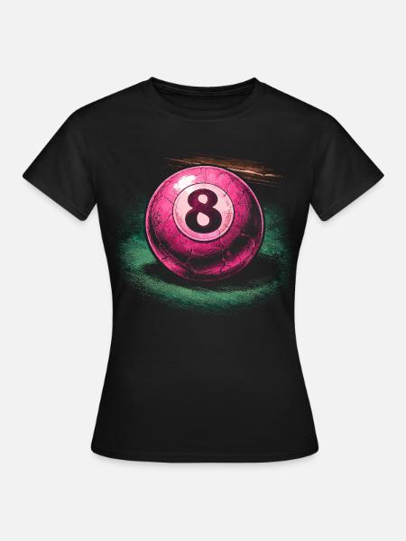 8-Ball Billard - Frauen T-Shirt - Schwarz