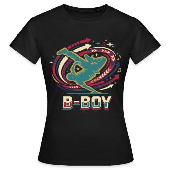 Breakdance B-Boy Hip Hop Streetdance - T-shirt Femme - noir - Devant - AI Model Female 172 dark (172cm)