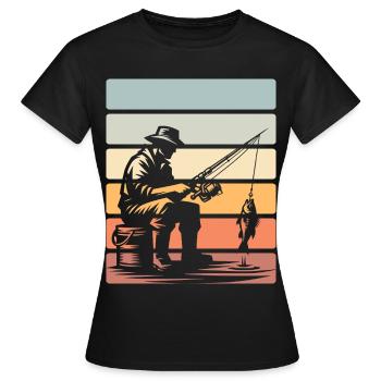 Pêcheurs à la ligne - T-shirt Femme - noir - Devant - AI Model Female 172 dark (172cm)