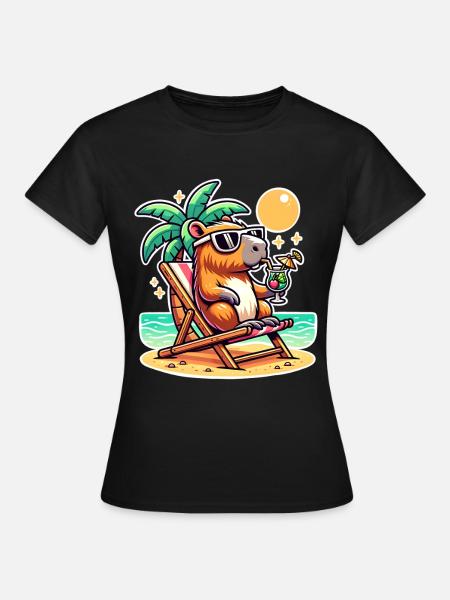 Capybara-juhlat - Naisten t-paita - musta