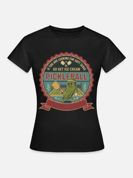 Pickleball-Softeis Go Hol Sahne lustig - Frauen T-Shirt - Schwarz