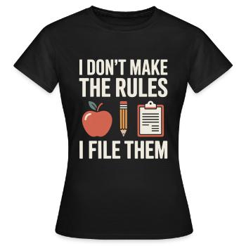 Schulsekretariat Schule Büro Organisation Team - Frauen T-Shirt - Schwarz - Vorne - AI Model Female 172 dark (172cm)