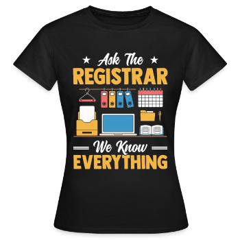 School Secretary School Office Secretariat School - Women's T-Shirt - black - Front - AI Model Female 172 dark (172cm)