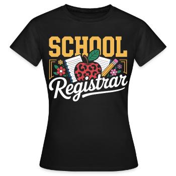 School Secretariat School Administration Office Organisation - Women's T-Shirt - black - Front - AI Model Female 172 dark (172cm)