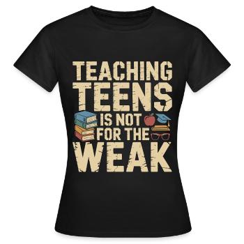 Enseignant de lycée enseignant aux adolescents - T-shirt Femme - noir - Devant - AI Model Female 172 dark (172cm)