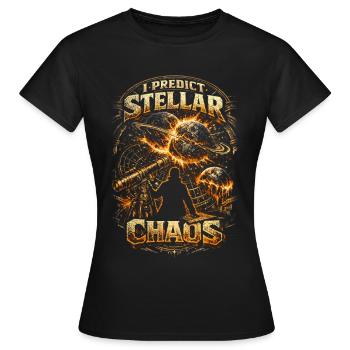Astronome en astronomie - T-shirt Femme - noir - Devant - AI Model Female 172 dark (172cm)
