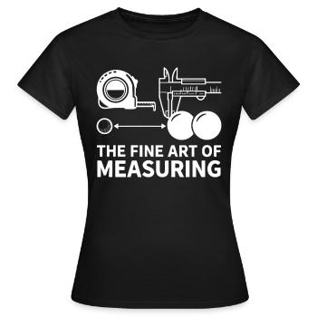 L’art de mesurer la pétanque de boule - T-shirt Femme - noir - Devant - AI Model Female 172 dark (172cm)