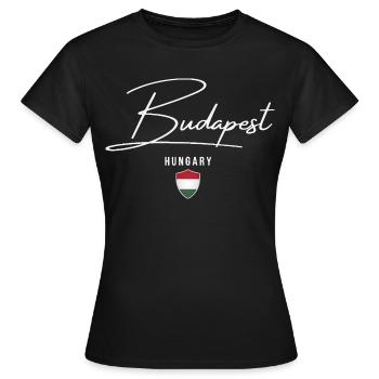 Budapest, Ungarn, elegantes Design Budapest - Frauen T-Shirt - Schwarz - Vorne - AI Model Female 172 dark (172cm)