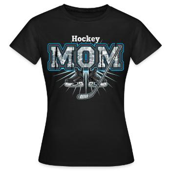 Hockey Mom Eishockey Mama - Frauen T-Shirt - Schwarz - Vorne - AI Model Female 172 dark (172cm)