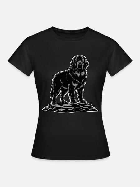 Neufundland-Hundeporträt Schwarzer Rettungsschwimmer - Frauen T-Shirt - Schwarz
