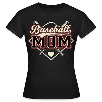 Baseball Mom - Women's T-Shirt - black - Front - AI Model Female 172 dark (172cm)