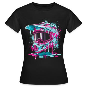 Motocross, pilote de motocross, motocross, motocross - T-shirt Femme - noir - Devant - AI Model Female 172 dark (172cm)