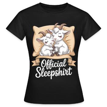 Chemise de nuit pour la nuit de chèvre - T-shirt Femme - noir - Devant - AI Model Female 172 dark (172cm)