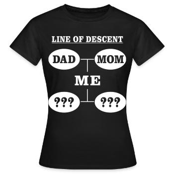 Ligne de descendance Maman Papa Moi Chemise - T-shirt Femme - noir - Devant - AI Model Female 172 dark (172cm)