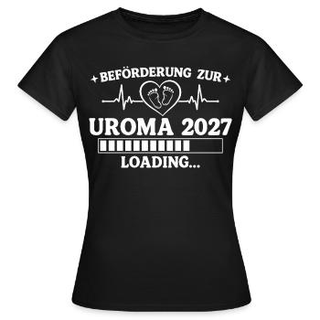 Uroma 2027 Loading – Beförderung zur Urgroßmutter - Frauen T-Shirt - Schwarz - Vorne - AI Model Female 172 dark (172cm)