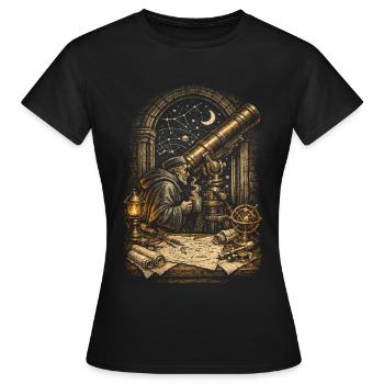 Astronome en astronomie - T-shirt Femme - noir - Devant - AI Model Female 172 dark (172cm)