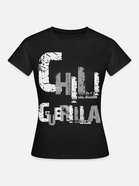 Chili Grunge Typography, Chiliguerilla - Frauen T-Shirt - Schwarz