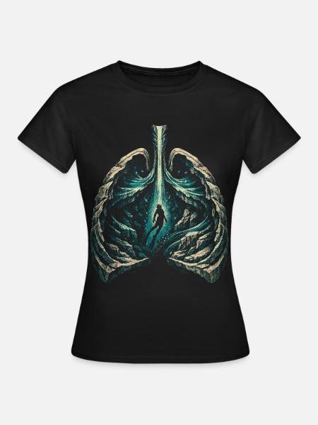 Apnoetauchen Freitauchen - Frauen T-Shirt - Schwarz