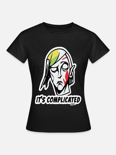 Abstraktes Gesicht Kompliziert - Frauen T-Shirt - Schwarz