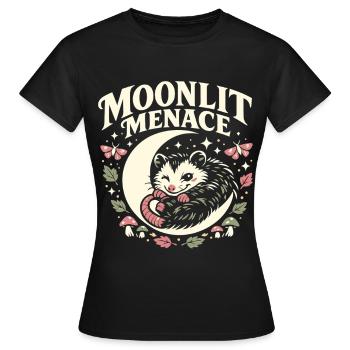 Menace au clair de lune - T-shirt Femme - noir - Devant - AI Model Female 172 dark (172cm)